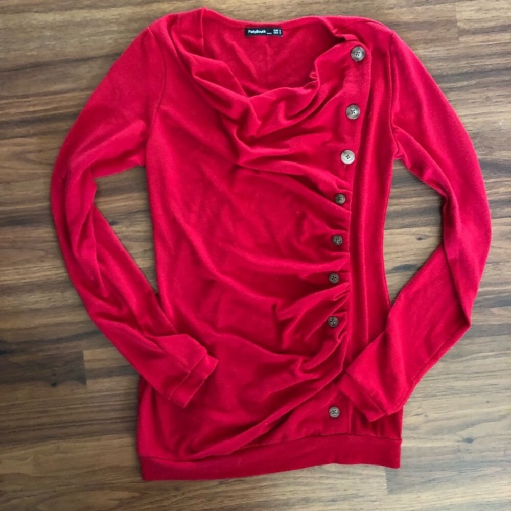 Red Maternity sweater 3/4 sleeve